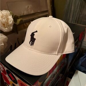 NWOT Polo by Ralph Lauren White Cap Big Pony Logo
